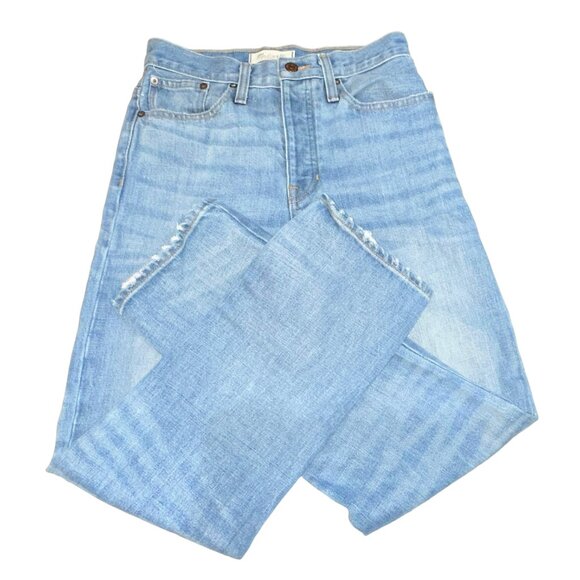 Madewell The Dadjean Light Wash Button Fly Relaxed Size 23 Cotton 90's Straight - Picture 5 of 9